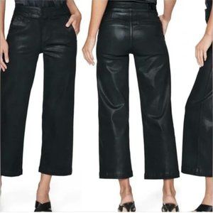 Paige Nellie Trousers Coated Black Pants 28